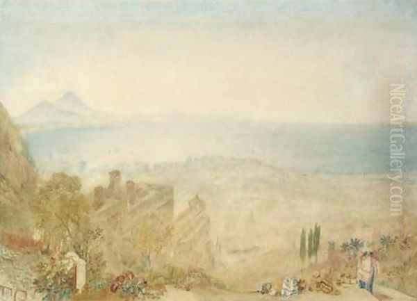 View of Naples with Vesuvius in the distance, morning Oil Painting by Joseph Mallord William Turner