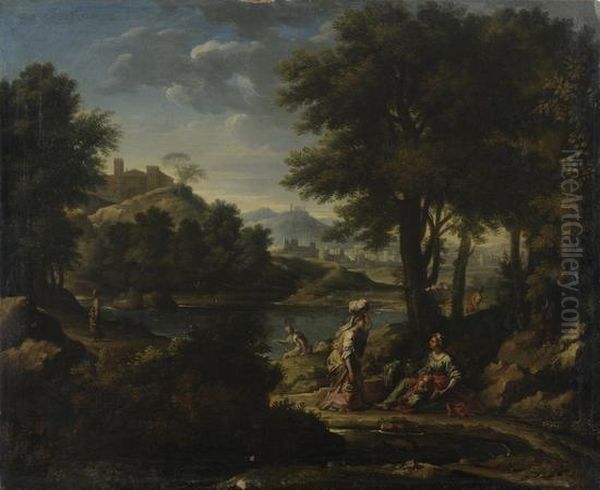 Paesaggio Laziale Oil Painting by Jan Frans Van Bloemen (Orizzonte)