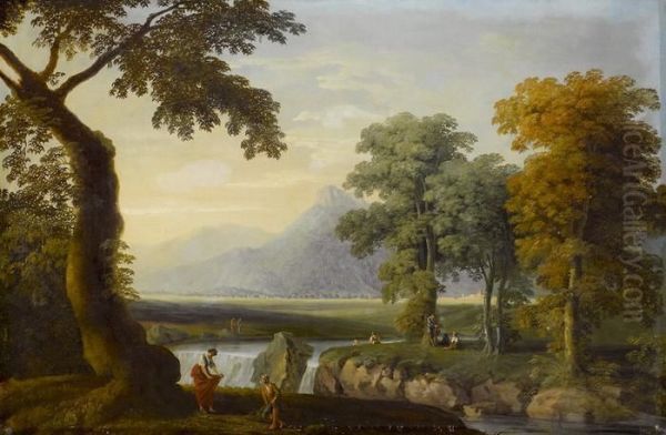 Gegenstucke: Arkadische Landschaften Oil Painting by Jan Frans Van Bloemen (Orizzonte)