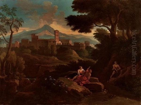 Paesaggio Con Citta E Monti Sullo Sfondo Oil Painting by Jan Frans Van Bloemen (Orizzonte)