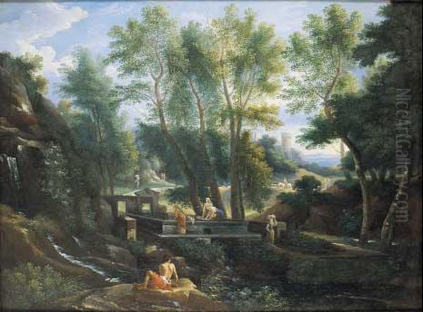 Paesaggio Oil Painting by Jan Frans Van Bloemen (Orizzonte)