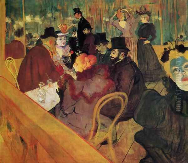 At The Moulin Rouge Oil Painting by Henri De Toulouse-Lautrec