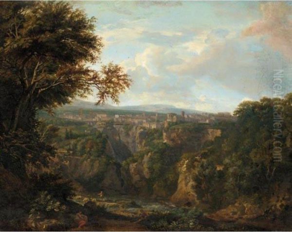 A View Of Tivoli Oil Painting by Jan Frans Van Bloemen (Orizzonte)