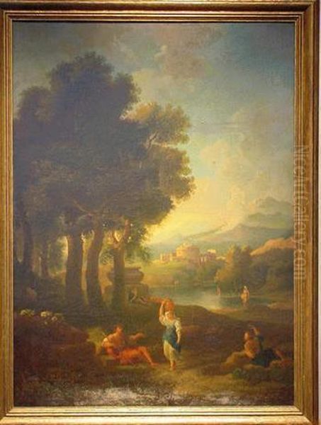 Arcadian Idyll Oil Painting by Jan Frans Van Bloemen (Orizzonte)