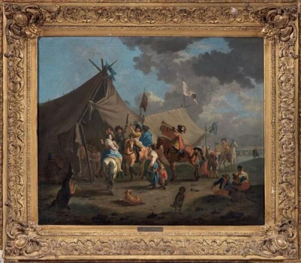 Scena Di Accampamento Oil Painting by Pieter van Bloemen