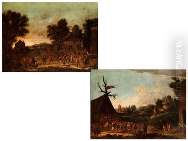 Gemaldepaar Oil Painting by Pieter van Bloemen