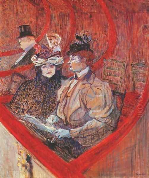 A Box At The Theater Oil Painting by Henri De Toulouse-Lautrec