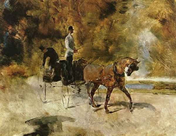 Horse Carriage Oil Painting by Henri De Toulouse-Lautrec