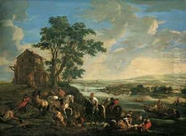 Zugeschrieben Oil Painting by Pieter van Bloemen