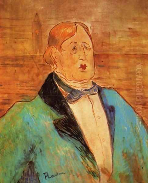 Portrait Of Oscar Wilde Oil Painting by Henri De Toulouse-Lautrec