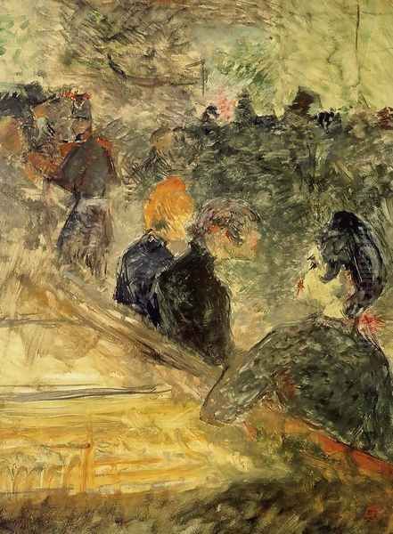 A Ball at the Moulin de la Galette Oil Painting by Henri De Toulouse-Lautrec