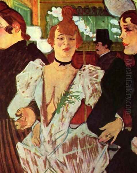 Goule Enters The Moulin Rouge With Two Women Oil Painting by Henri De Toulouse-Lautrec