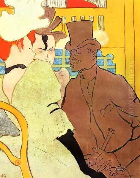 The Englishman At The Moulin Rouge Oil Painting by Henri De Toulouse-Lautrec