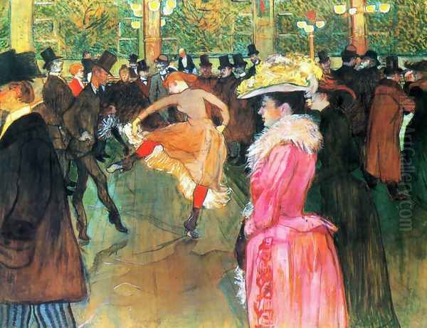 At the Moulin Rouge, The Dance Oil Painting by Henri De Toulouse-Lautrec