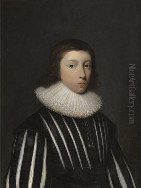 Portrait Of John Heath (1614-1672) Oil Painting by Cornelius Jonson