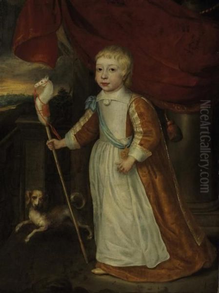 Portrait Of A Young Boy Oil Painting by Cornelius Jonson