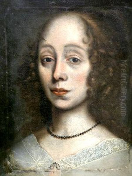 Portrait Of A Lady Oil Painting by Cornelius Jonson