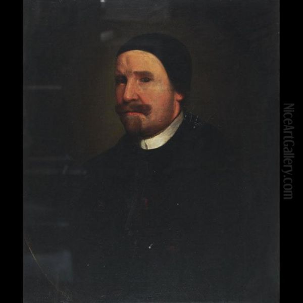 Portrait Of Professor John Antonides Van Der Linden Oil Painting by Cornelius Jonson