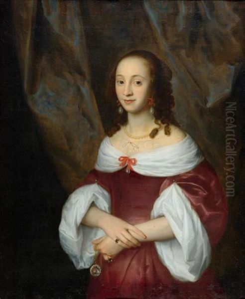 Portrait Of A Noble Woman. Oil Painting by Cornelius Jonson