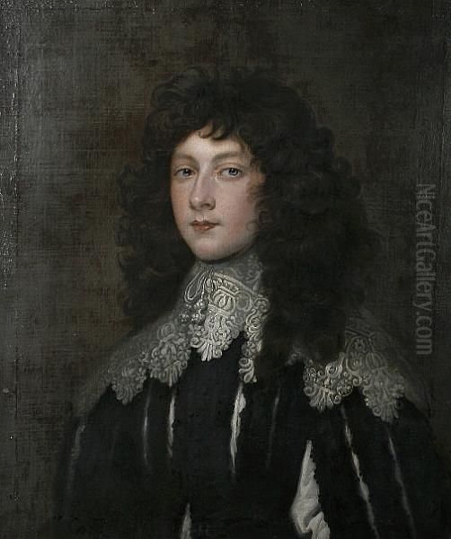 Portrait Of A Young Gentleman Oil Painting by Cornelius Jonson