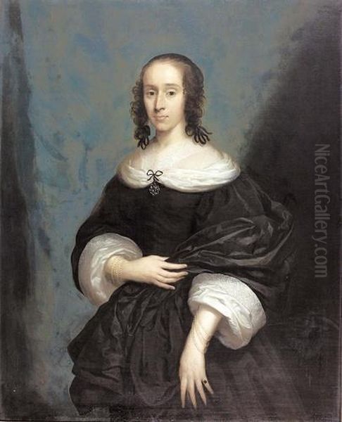 Portrat Von Catherine Bridges, Countess Of Bedford. Oil Painting by Cornelius Jonson