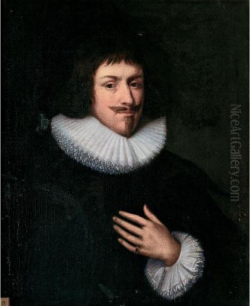 Portrait Of Sir Norton Knatchbull, 1st Bt (1602-1685) Oil Painting by Cornelius Jonson