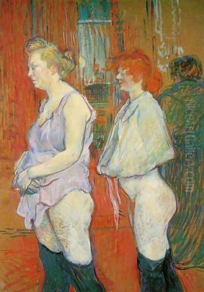 Rue Des Moulins The Medical Inspection Oil Painting by Henri De Toulouse-Lautrec