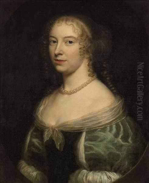 Portrait Of A Lady Oil Painting by Cornelius Jonson