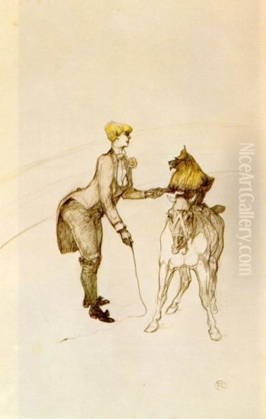 At the Circus, The Animal Trainer Oil Painting by Henri De Toulouse-Lautrec