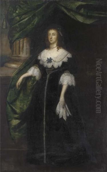 Portrait Of A Lady Oil Painting by Cornelius Jonson