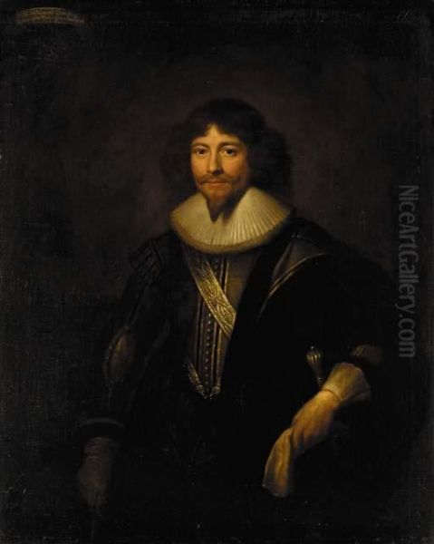 Portrait Of A Gentleman Traditionally Identified As William Oil Painting by Cornelius Jonson