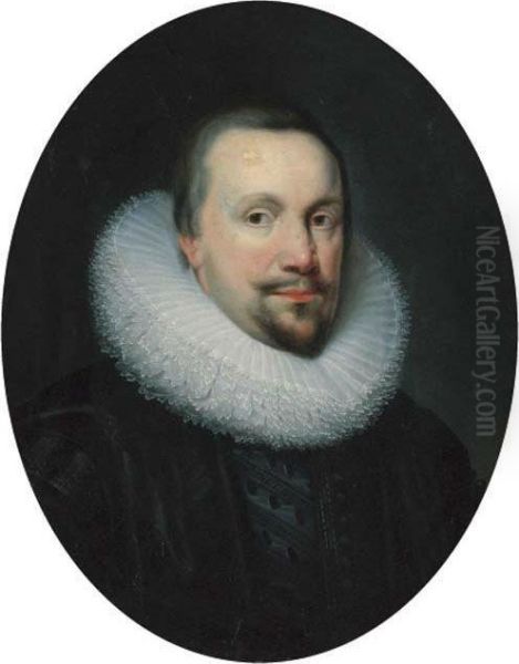 Portrait Of A Gentleman, 
Traditionally Identified As Thomascoventry, First Baron Coventry Oil Painting by Cornelius Jonson