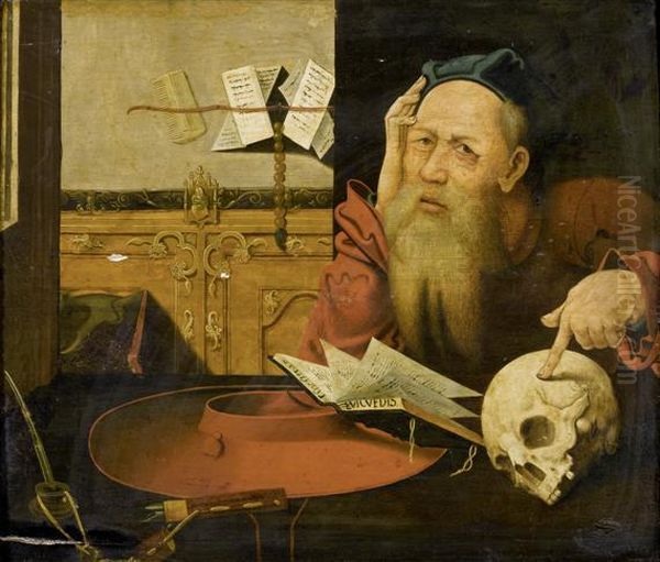 Saint Hieronymus In His Study. Oil Painting by Joos Van Cleve