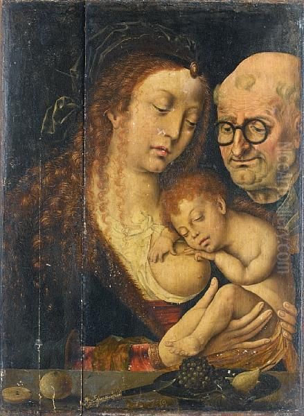 The Holy Family Oil Painting by Joos Van Cleve