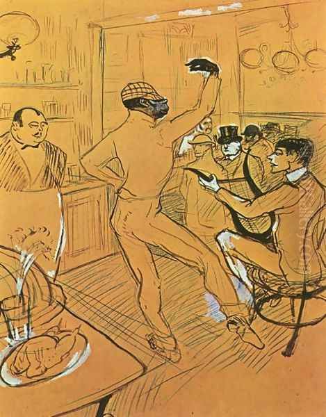 Chocolat Dancing In Bar Darchille Oil Painting by Henri De Toulouse-Lautrec