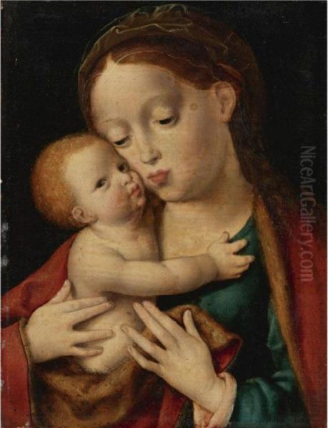 Virgin And Child Oil Painting by Joos Van Cleve