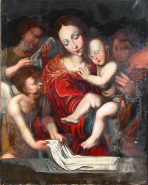 Madonna And Child Oil Painting by Joos Van Cleve