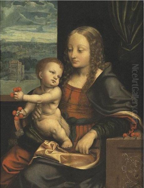 Madonna Of The Cherries Oil Painting by Joos Van Cleve