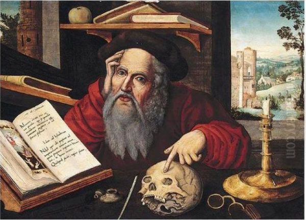 Saint Jerome In His Study Oil Painting by Joos Van Cleve