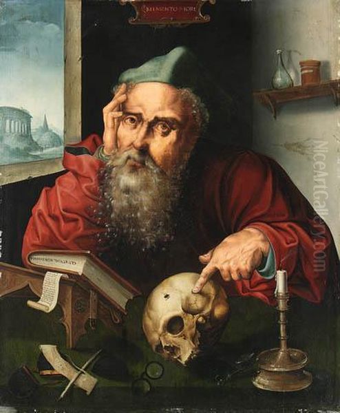 Saint Jerome In His Study Oil Painting by Joos Van Cleve