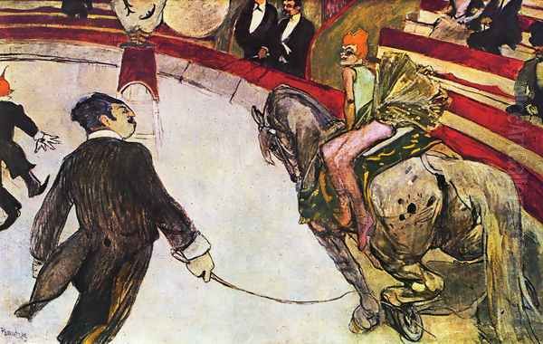 Equestrienne (at the cirque fernando) Oil Painting by Henri De Toulouse-Lautrec