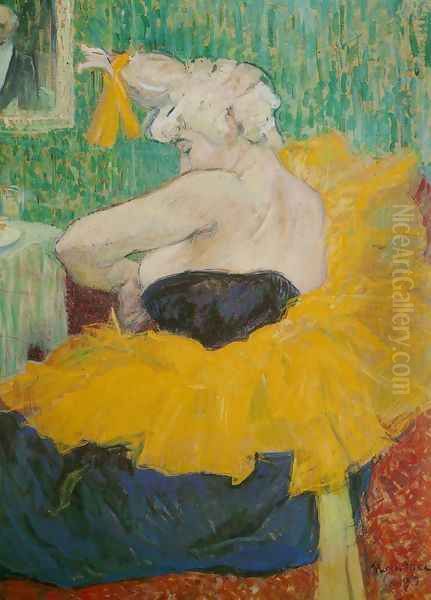 Lady Clown Cha-U-Kao Oil Painting by Henri De Toulouse-Lautrec