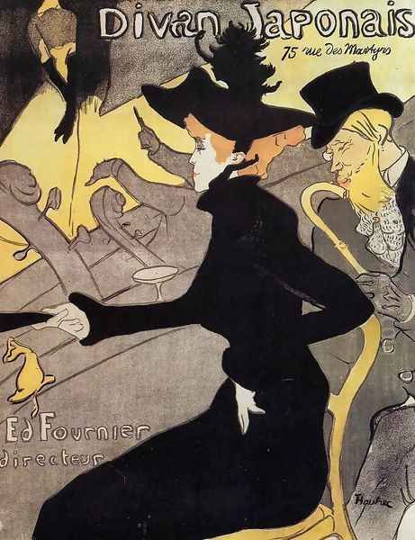 Divan Japonais Oil Painting by Henri De Toulouse-Lautrec