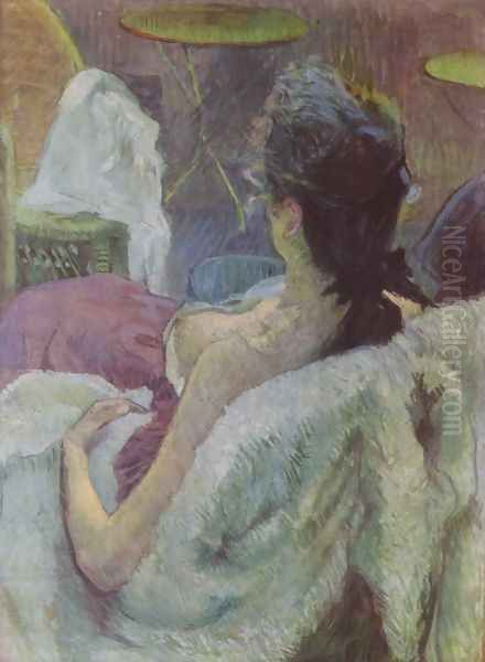 A seated woman Oil Painting by Henri De Toulouse-Lautrec