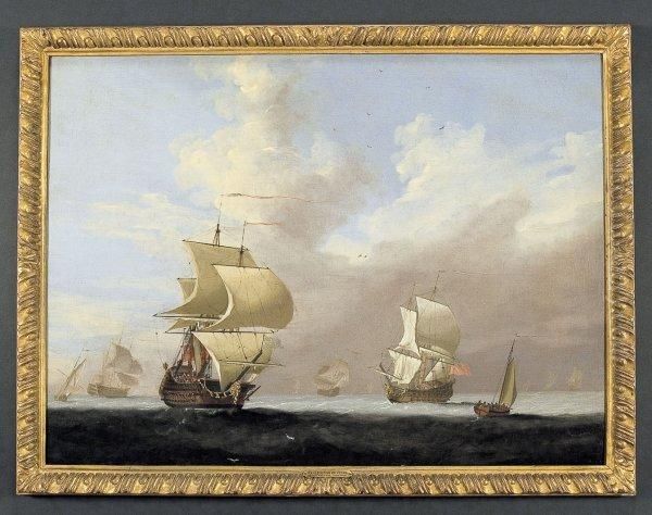 Marina Con Vascelli Oil Painting by Willem van de, the Elder Velde