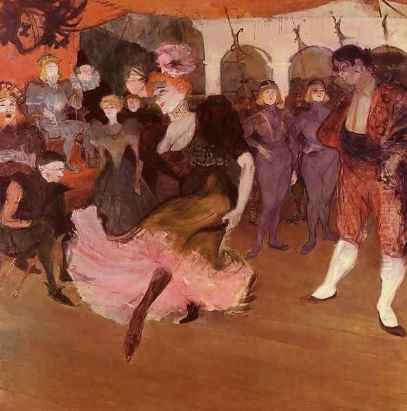 Marcelle Lender Doing The Bolero In Chilperic Oil Painting by Henri De Toulouse-Lautrec