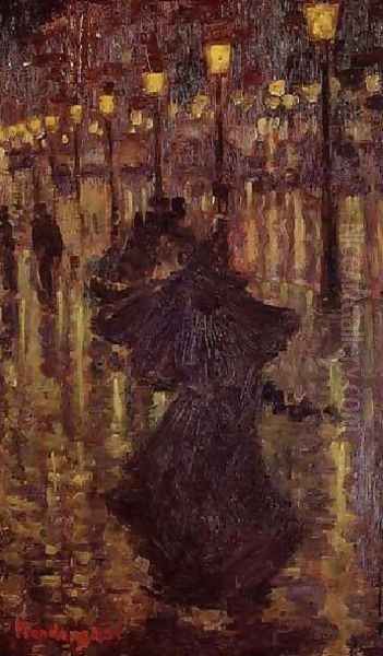 Evening Shower Paris Oil Painting by Henri De Toulouse-Lautrec