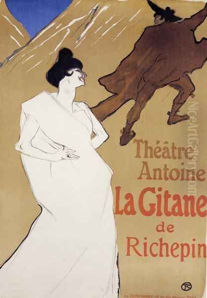 La Gitane 'The Gypsy' Oil Painting by Henri De Toulouse-Lautrec