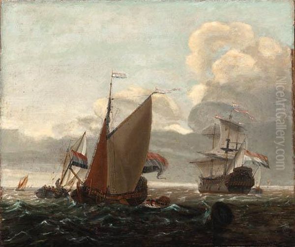 Ii, W Oil Painting by Willem van de, the Elder Velde