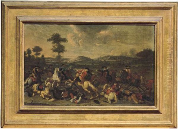 Battaglia Di Cavalleria Oil Painting by Adam Frans van der Meulen